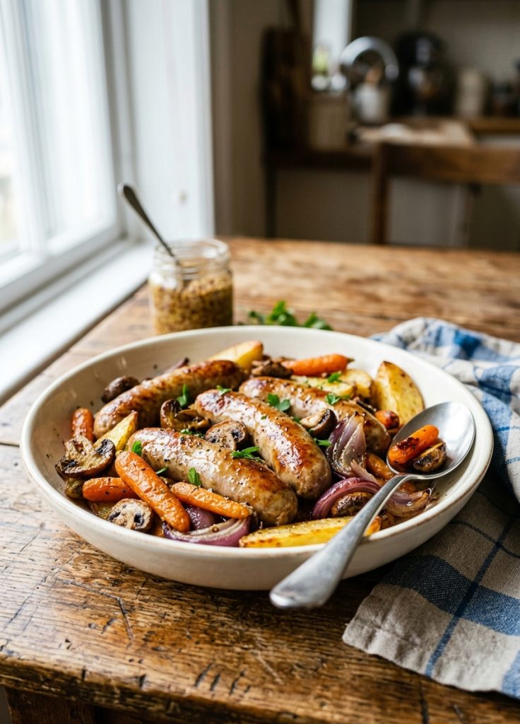 How to make bratwurst dinner