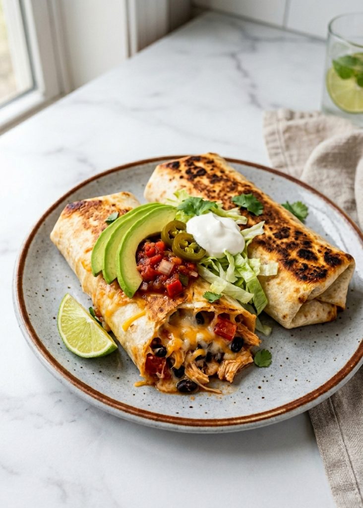 How to Make Baked Chicken Burritos