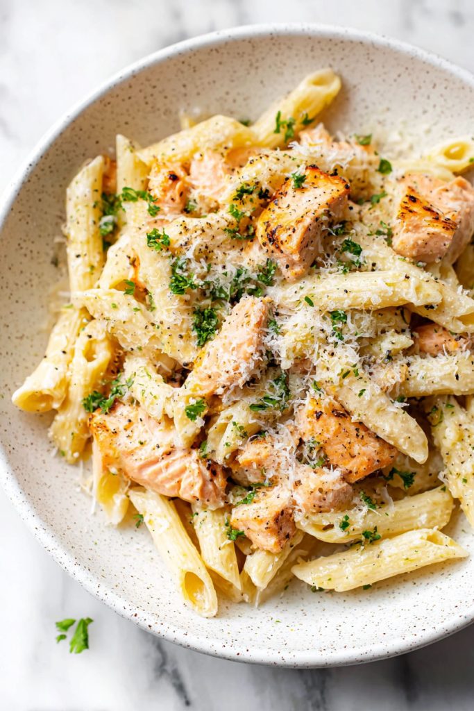 How To Make It Garlic Butter Salmon Pasta