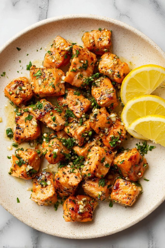 How to Make It Garlic Butter Salmon Bites
