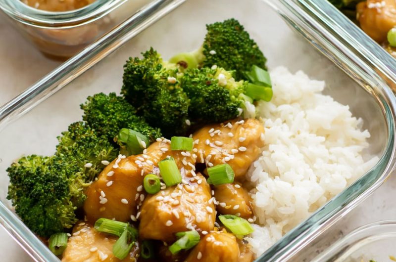 Honey Ginger Chicken Meal Prep Bowls