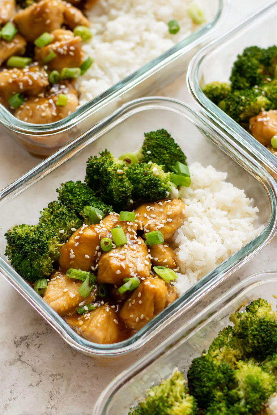 Honey Ginger Chicken Meal Prep Bowls