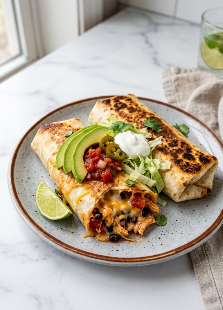 Baked Chicken Burritos