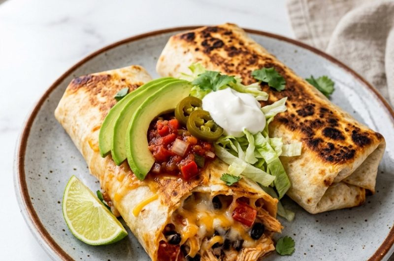 Baked Chicken Burritos