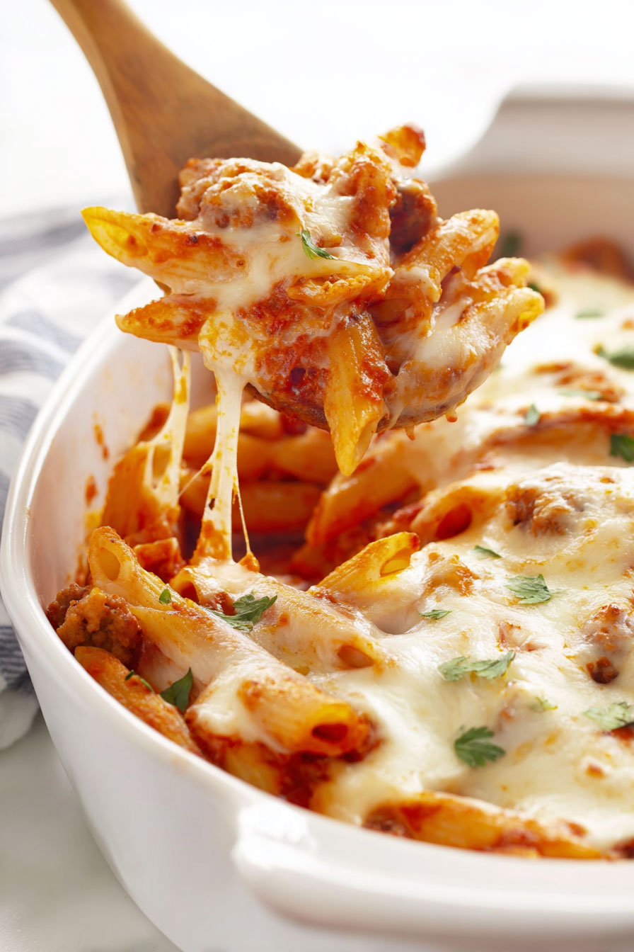 Easy Baked Penne with Sausage