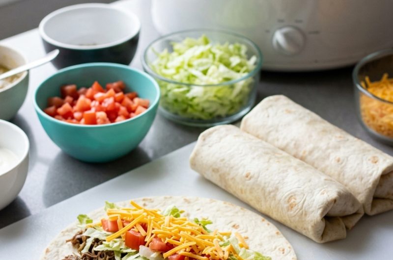 Green Chile Beef Burritos