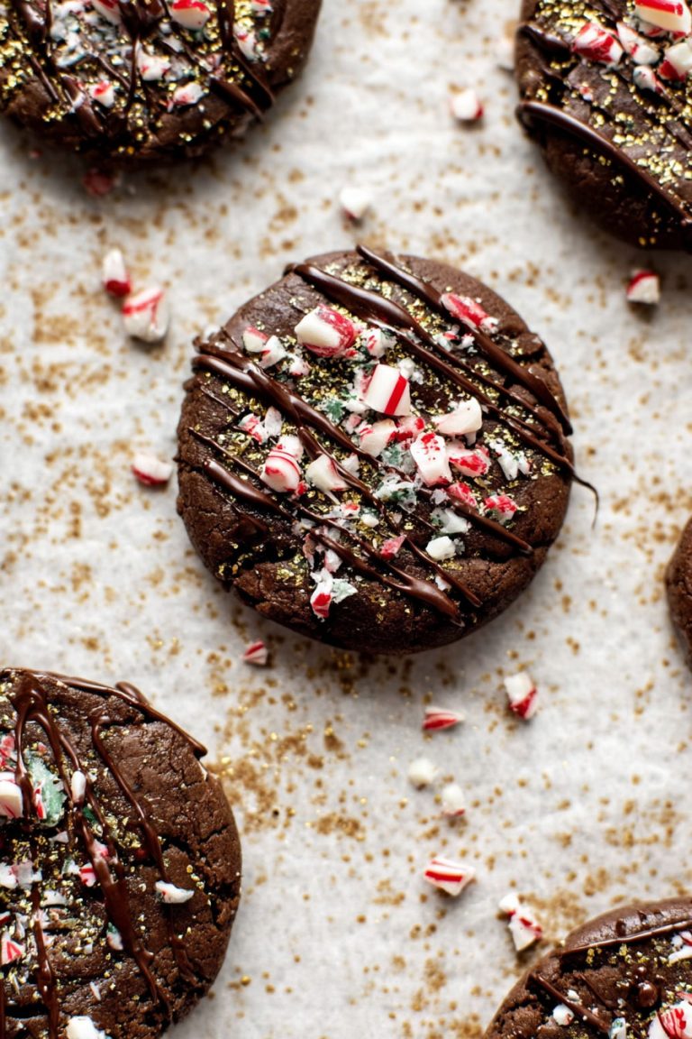 Peppermint Chocolate Brownie Cookies