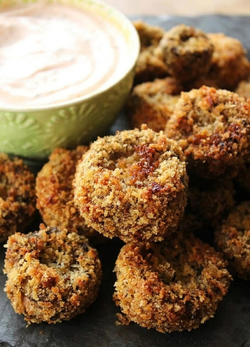 Air Fryer Fried Mushrooms
