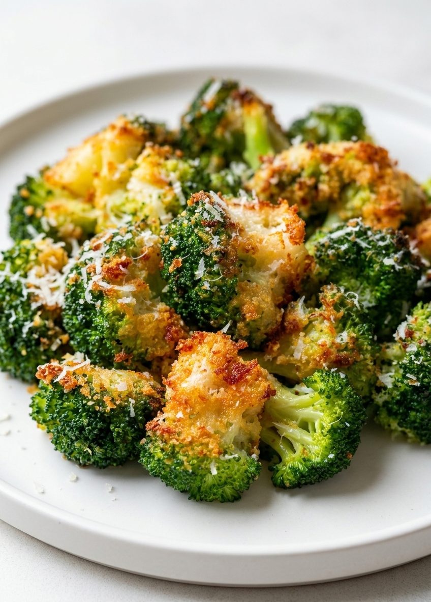 Air Fryer Garlic Parmesan Broccoli