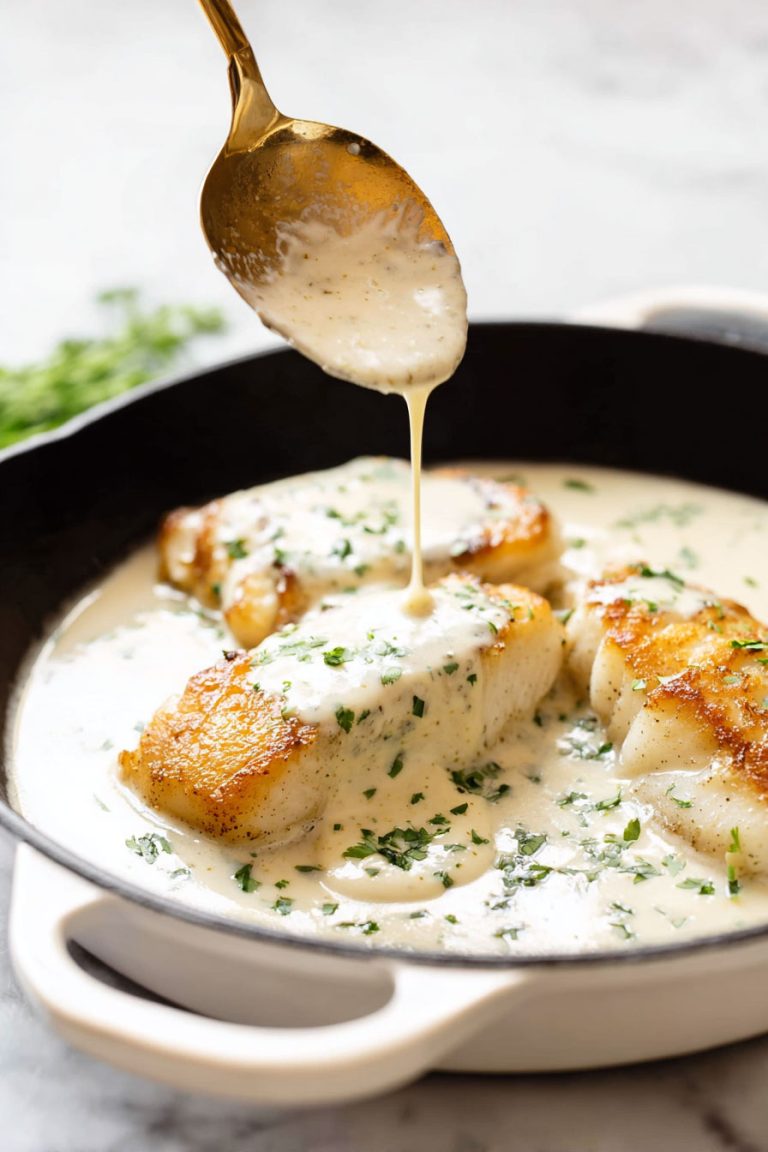 Creamy Lemon Parmesan Cod