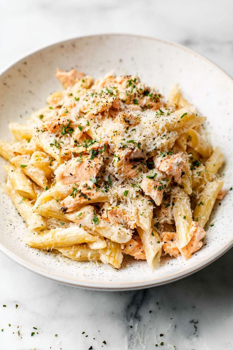 Garlic Butter Salmon Pasta
