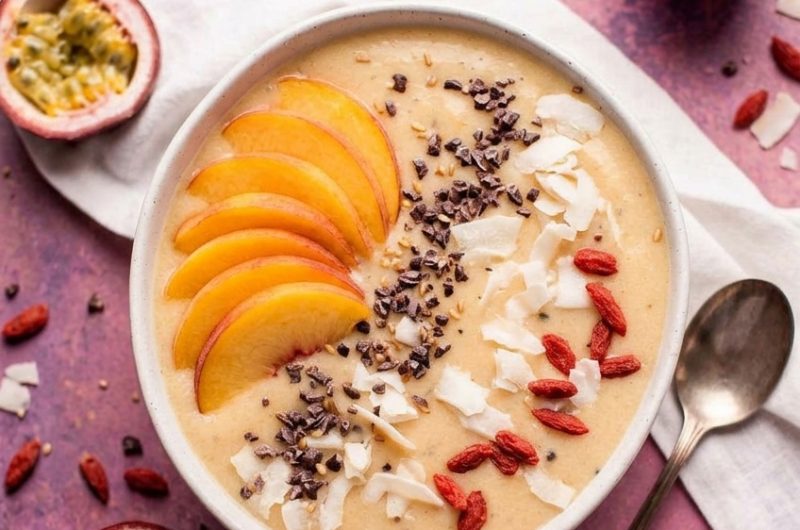 Peach and Passion Fruit Smoothie Bowl