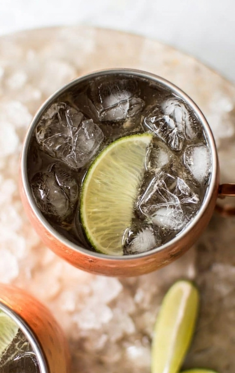 Rhubarb Moscow Mule